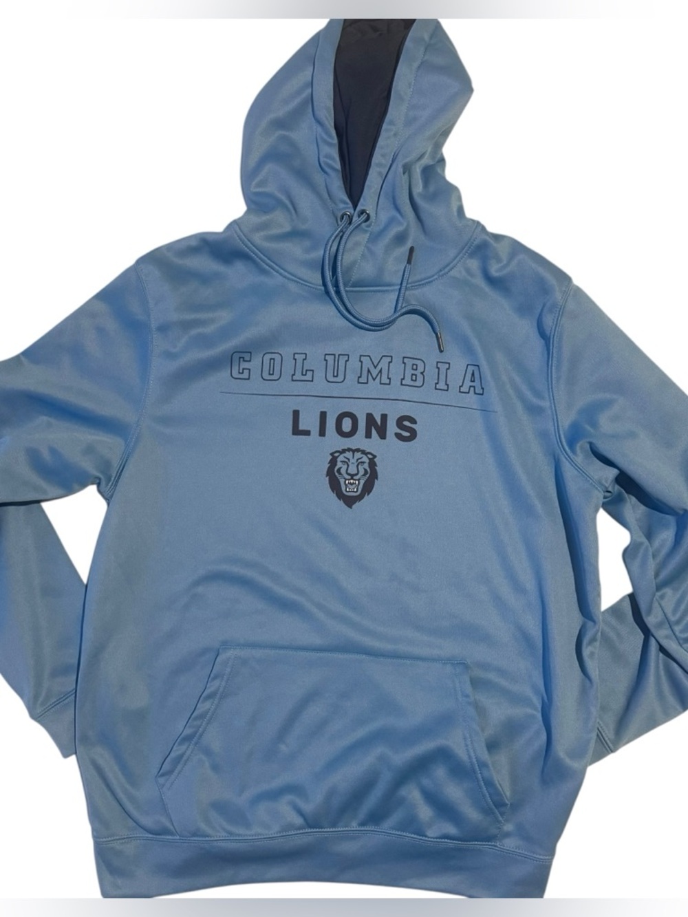 Columbia University Lions Hoodie Sweatshirt Light Blue Sz Large Ivy League NWOT